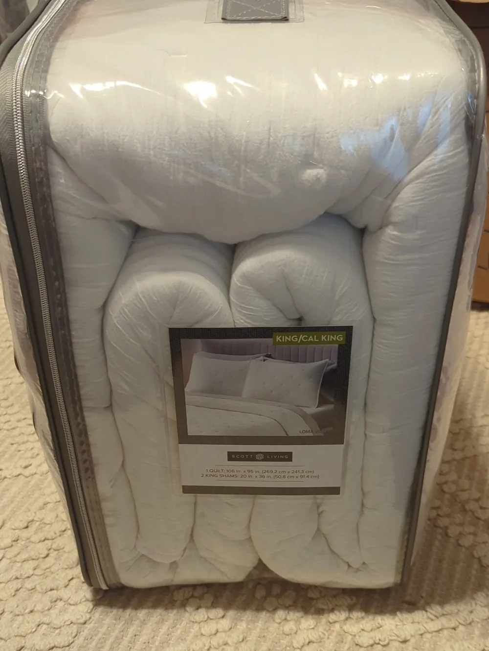 Scott Living Loma Vista Quilt Set textured Quilted Comforter Set King/cal King